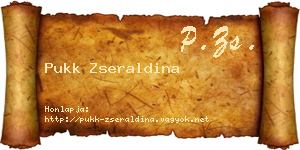 Pukk Zseraldina névjegykártya